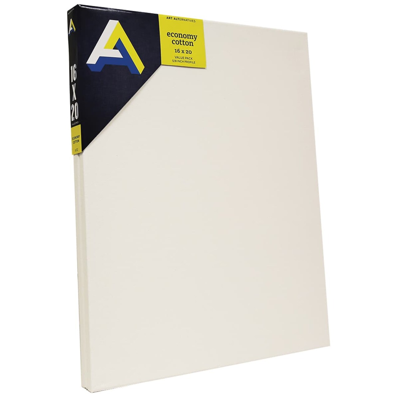 Art Alternatives Economy Cotton Stretched Canvas, 16 in x 20 in, 2/Pkg.